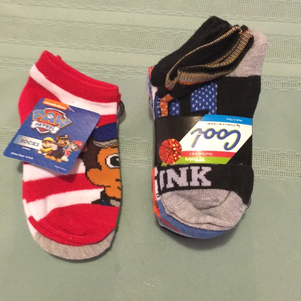 Paw patrol Socks Boys Character socks 12 pair NEW Sports Cool Shoe Size 4-8 1/2